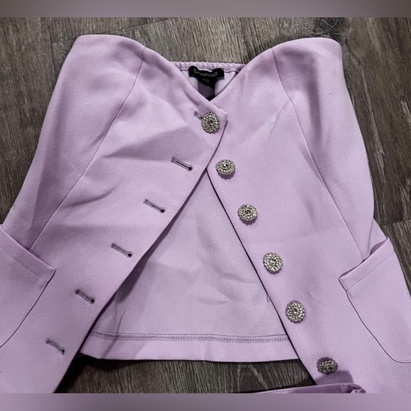 Boohoo Lilac Bandeau Top and Trousers - Picture 5 of 6